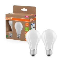 OSRAM LED lamp E27 2,2W mat 2.700K 470lm 2er