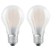 OSRAM LED lamp E27 4W warmwit 2 per set