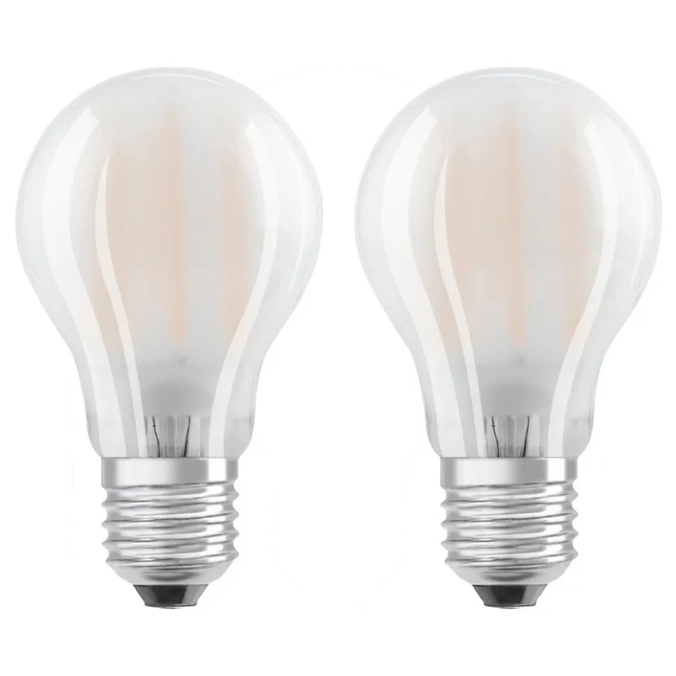 OSRAM LED lamp E27 4W warmwit 2 per set