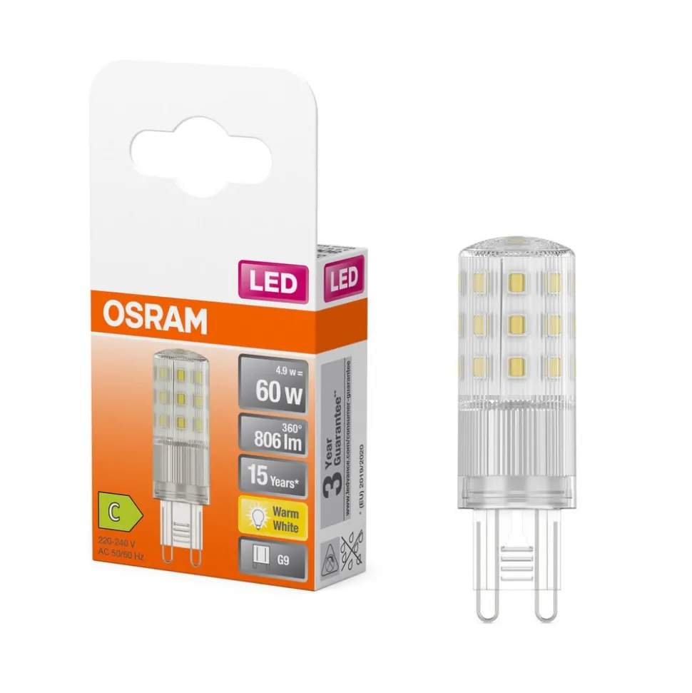OSRAM LED lamp G9 4,9W LED stiftlamp 2.700K 320°