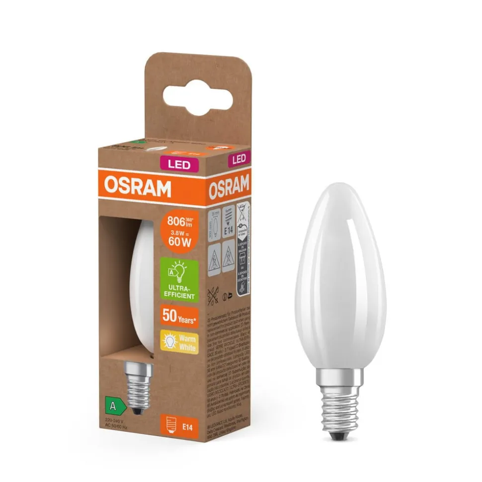OSRAM LED lamp kaars mat E14 3,8W 2700K 806lm