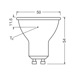 OSRAM LED lamp Reflector GU10 6,9W 120° 865 helder
