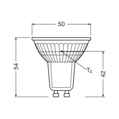 OSRAM LED lamp Reflector GU10 2,6W 36° 827 helder