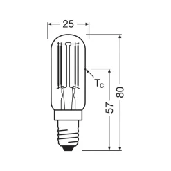 OSRAM LED lamp Special T E14 6,5W Filament 827 helder