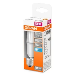 OSRAM LED lamp Star Stick E27 9,5W 4.000K mat