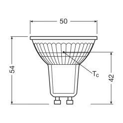 OSRAM LED PAR16 reflectorlamp GU10 2,5W 100° 4.000K 3-pack