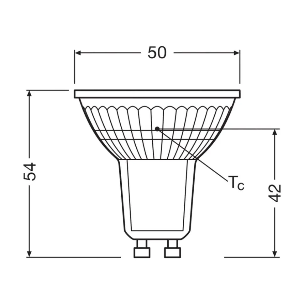 OSRAM LED PAR16 reflectorlamp GU10 2,5W 100° 4.000K 3-pack