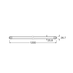 OSRAM LED planten lamp T8 15W buis Fluora 2.500K 120cm