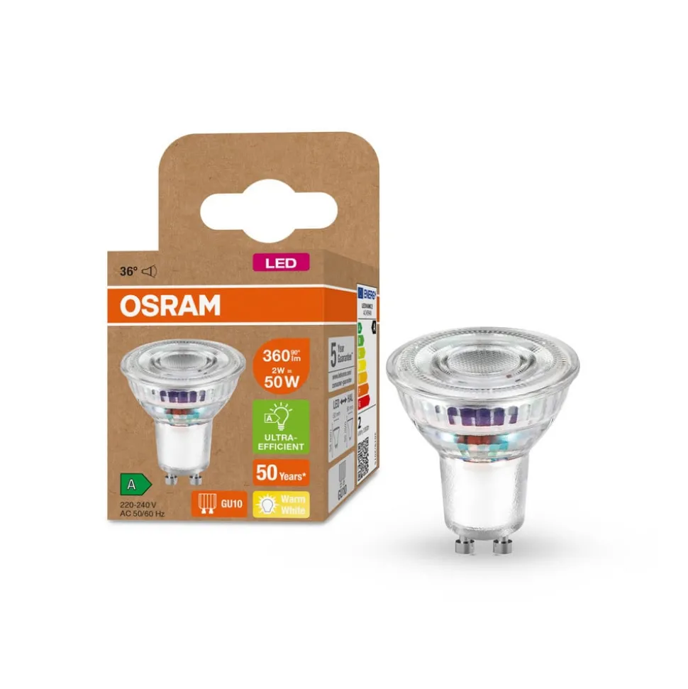 OSRAM LED reflector GU10 PAR16 2W 360lm 827 36°