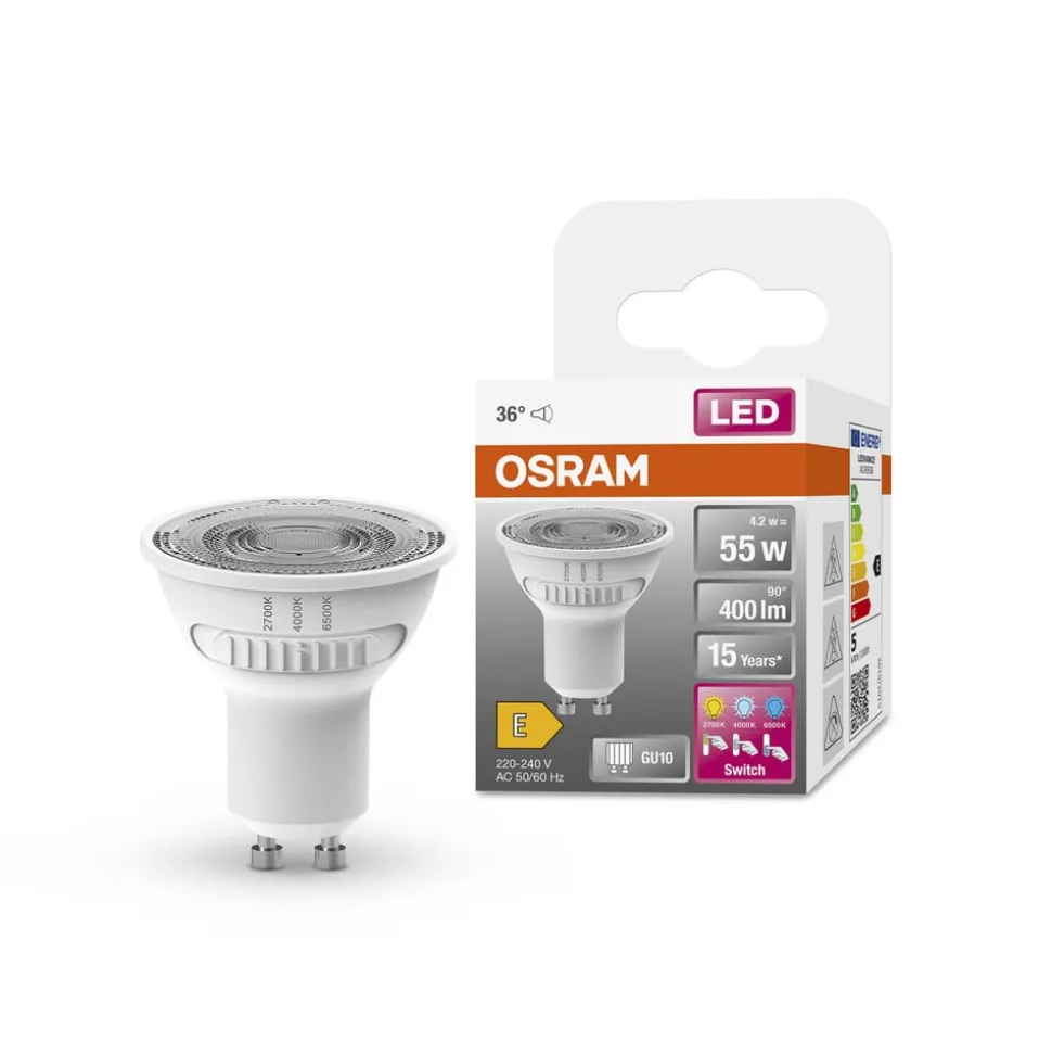 OSRAM LED reflectorlamp GU10, PAR16, CCT, 4,2 W, 36°, 400 lm