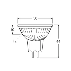 OSRAM LED reflectorlamp, GU5.3, 2,6 W, 12 V, 2700 K, 120°