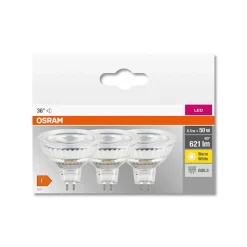 OSRAM LED reflectorlamp GU5.3 set van 3, 6,5 W, 12 V, 2.700 K, 36°