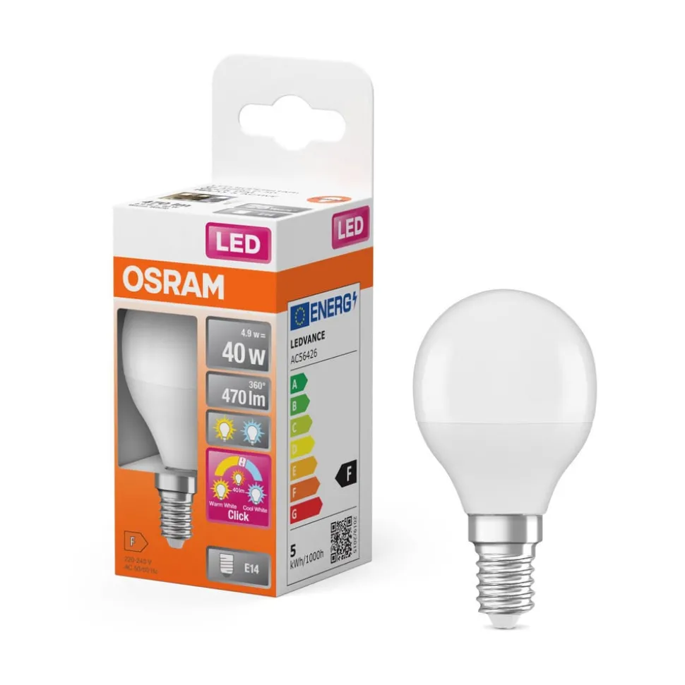 OSRAM LED Relax/Active/Sleep drops E14 4,9W mat 827/840