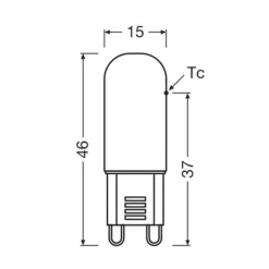 OSRAM LED stiftlamp G9 1,8 W helder 2.700 K