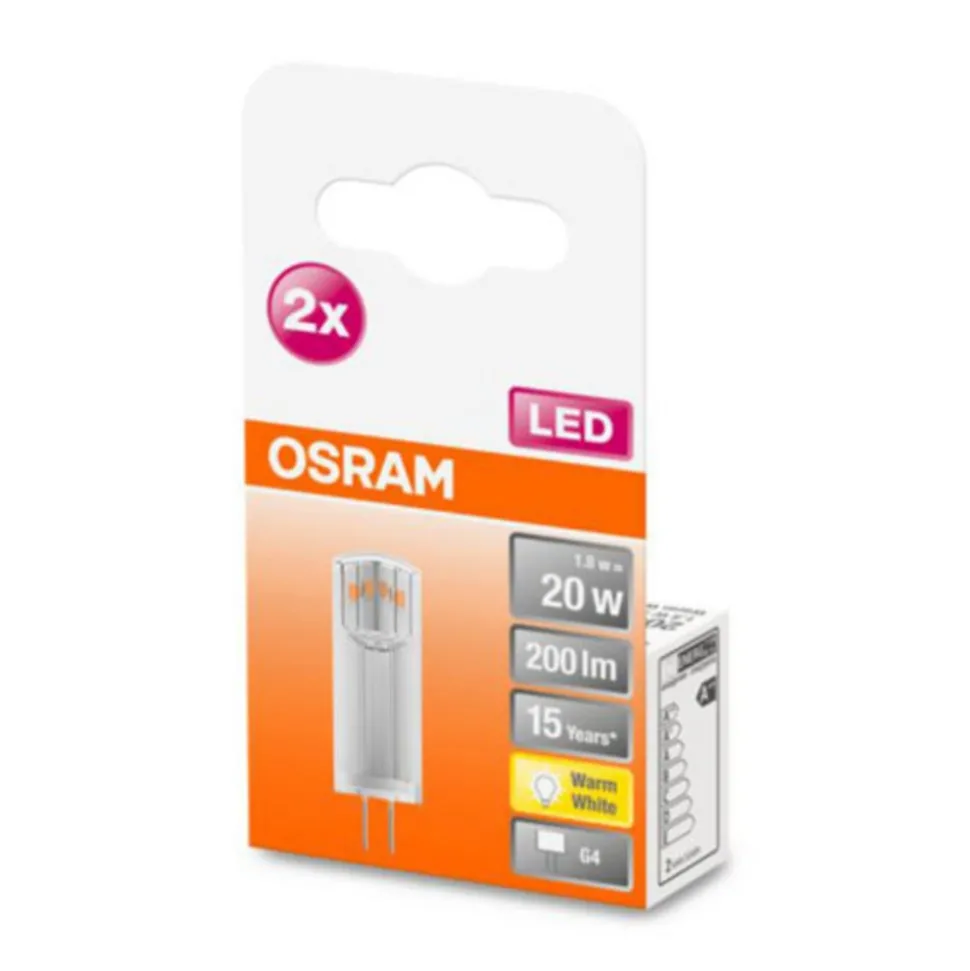 OSRAM LED stiftlamp G4 1,5W 2.700K helder 2-pak