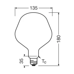 OSRAM LED Vintage 1906 Big Apple E27 7,3W 2700K mat dimbaar