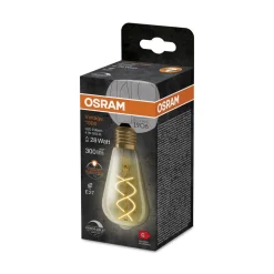 OSRAM LED Vintage 1906 Edison, goud, E27, 4W, 2.000K, dimbaar.