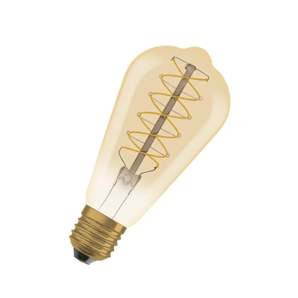 OSRAM LED Vintage 1906 Edison, goud, E27, 7W, 2.200K, dimbaar.
