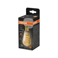 OSRAM LED Vintage 1906 Edison, goud, E27, 7W, 2.200K, dimbaar.