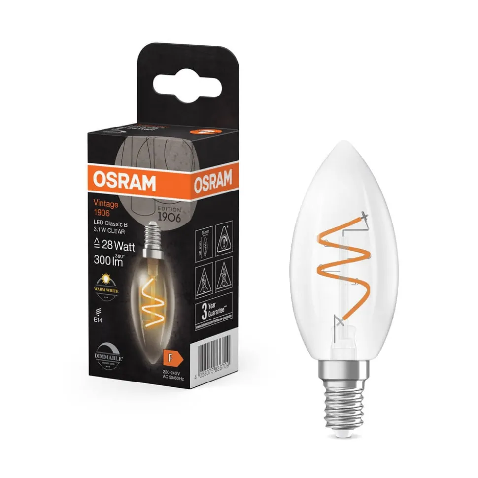 OSRAM LED Vintage B28 E14 4,6W 927 Spiraal gloeidraad helder dimbaar
