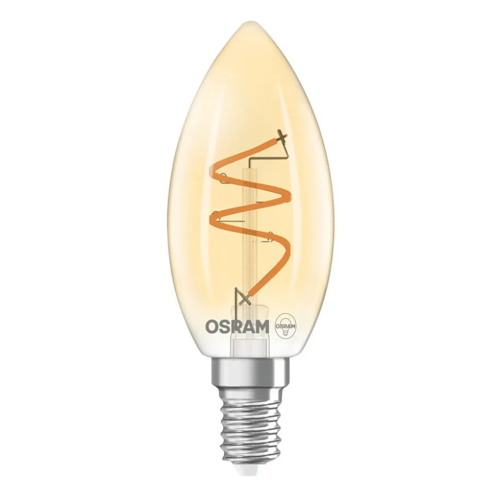 OSRAM LED Vintage B28 E14 3,5W 922 Spiraal gloeidraad goud dimbaar