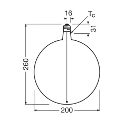 OSRAM LED Vintage Big Globe E27 4,8W 818 Gloeidraad bruin dimbaar
