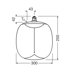 OSRAM LED Vintage Big Oval E27 12W 818 Filament rook dimbaar