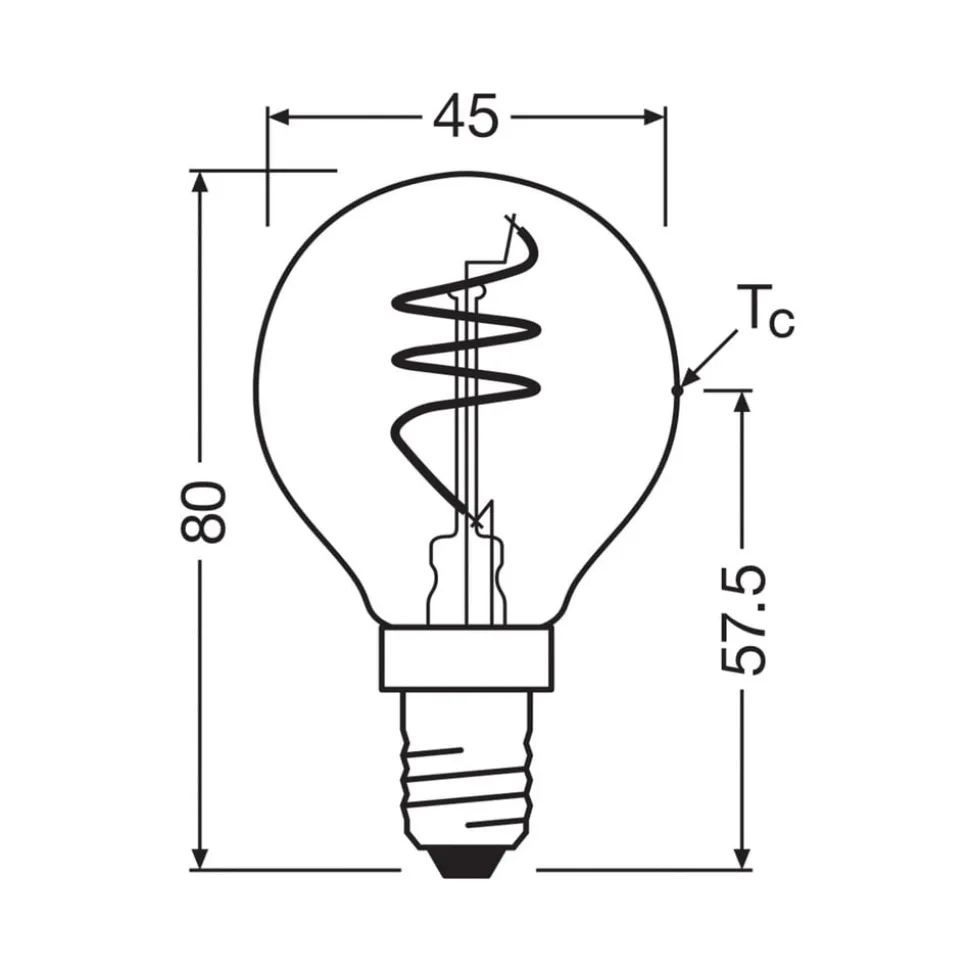 OSRAM LED Vintage E14 4,9W 922 druppelvormige spiraalfilament goud