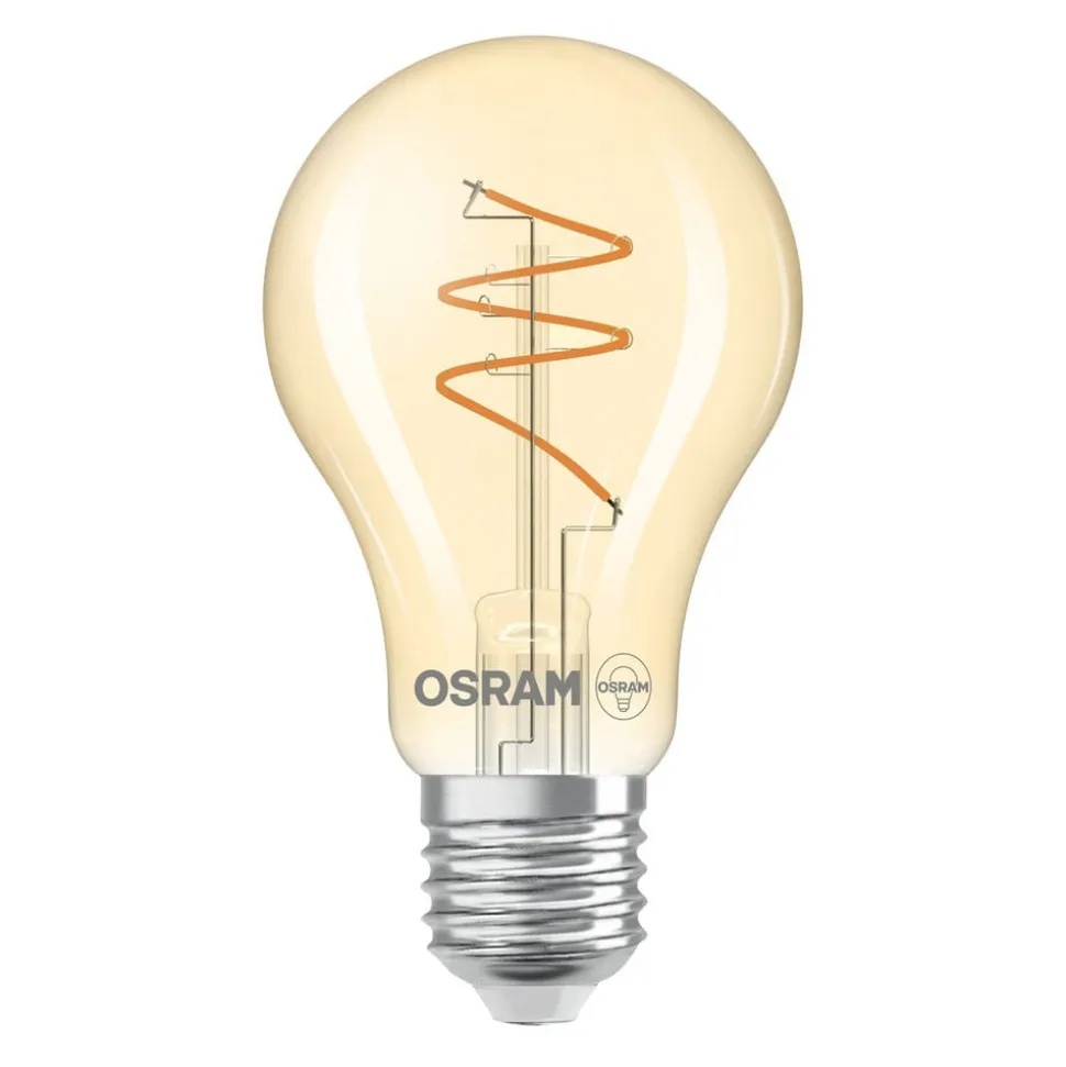 OSRAM LED Vintage E27 4,9W 2.700K Spiraal gloeidraad goud dimbaar