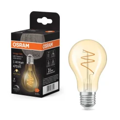 OSRAM LED Vintage E27 4,9W 2.700K Spiraal gloeidraad goud dimbaar