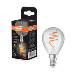 OSRAM LED Vintage P40 E14 4,6W 927 Spiraal gloeidraad helder dimbaar