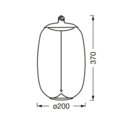 OSRAM Vintage 1906 Big Elipse Oval, amber E27 827 Gloeidraad