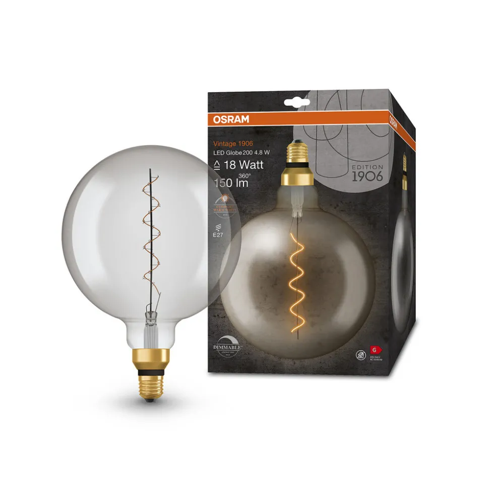 OSRAM vintage 1906 bol G200 E27 4,8W smoke dim