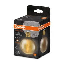 OSRAM vintage 1906 E27 8,8W LED G80 822 dim goud