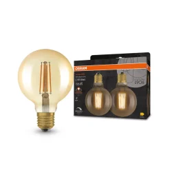 OSRAM vintage 1906 LED bol E27 6,5W dimbaar per 2