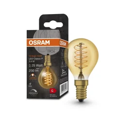 OSRAM vintage 1906 LED druppel E14 3,4W goud dim
