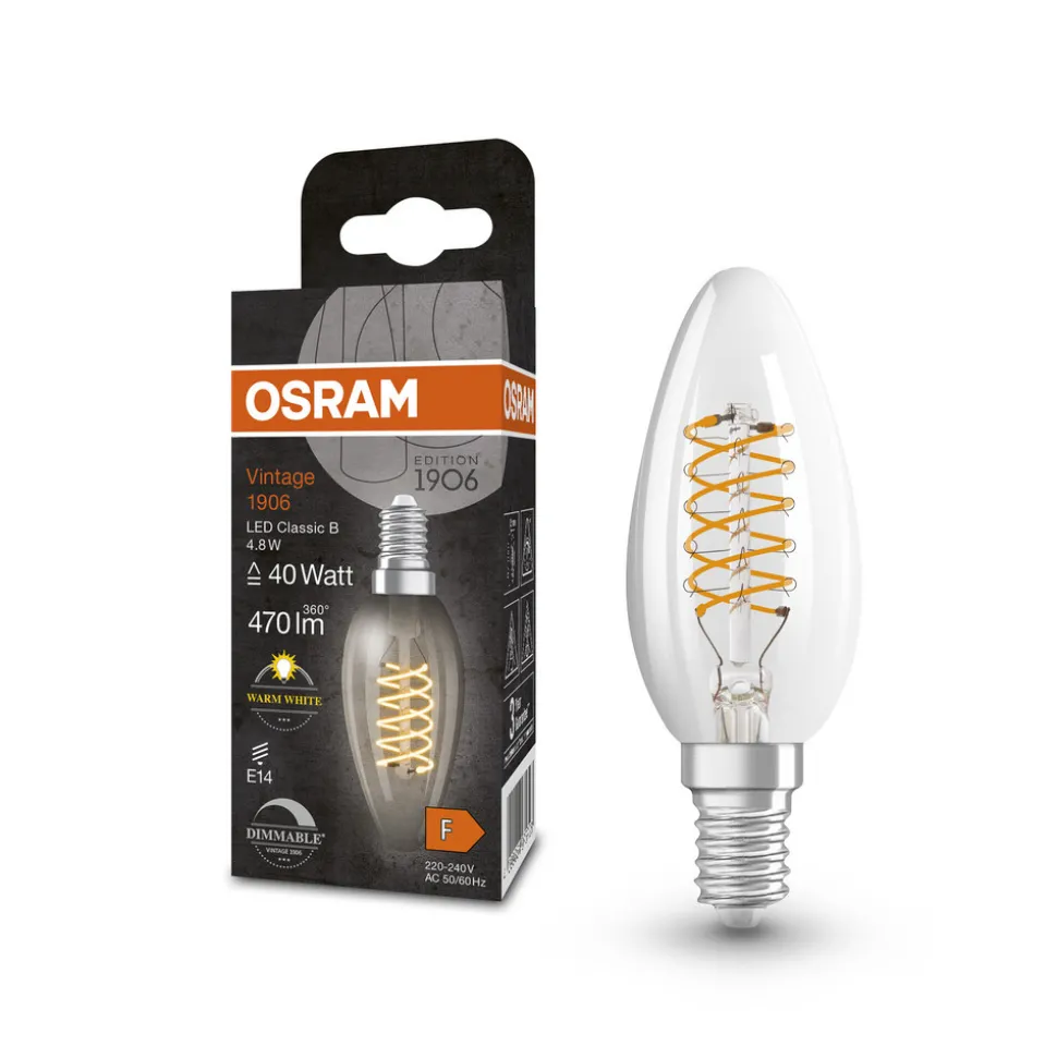 OSRAM Vintage 1906 LED kaars E14 4,8W 827 dim