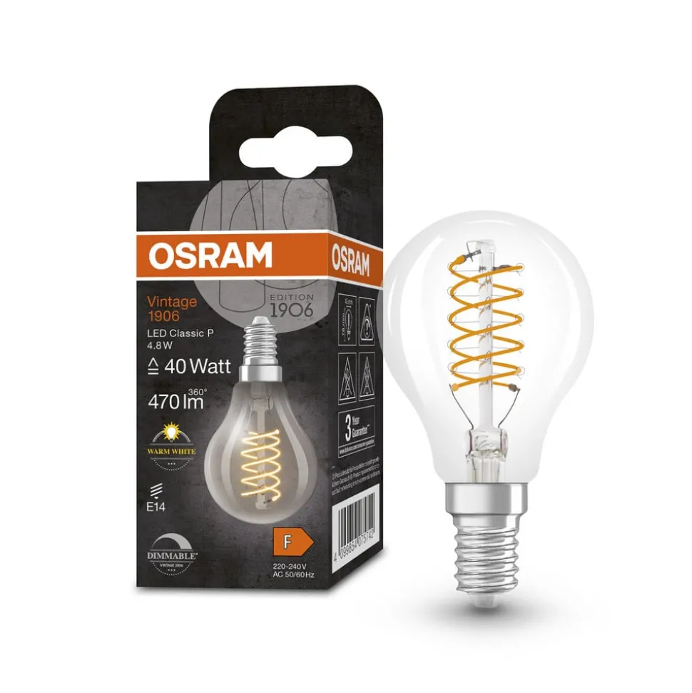 OSRAM Vintage 1906 LED lamp E14 4,8W 827 dim