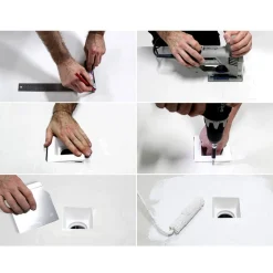 Overschilderbare inbouwspot Ghost van gips