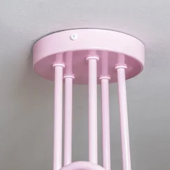 Oxford plafondlamp, lichtroze, Ø 47 cm, metaal, 5-lamps