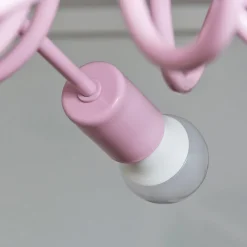 Oxford plafondlamp, lichtroze, Ø 47 cm, metaal, 5-lamps