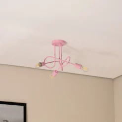 Oxford plafondlamp, lichtroze, Ø 44 cm, metaal, 3-lamps