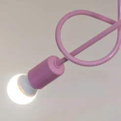 Oxford plafondlamp, lichtroze, Ø 44 cm, metaal, 3-lamps