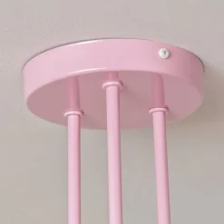 Oxford plafondlamp, lichtroze, Ø 44 cm, metaal, 3-lamps