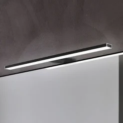 Pandora LED spiegellamp, mat zwart, 45,8 cm