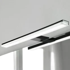 Pandora LED spiegellamp, mat zwart, 30,8 cm