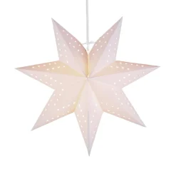 Papieren ster Bobo, 7-punten in wit Ø 34 cm