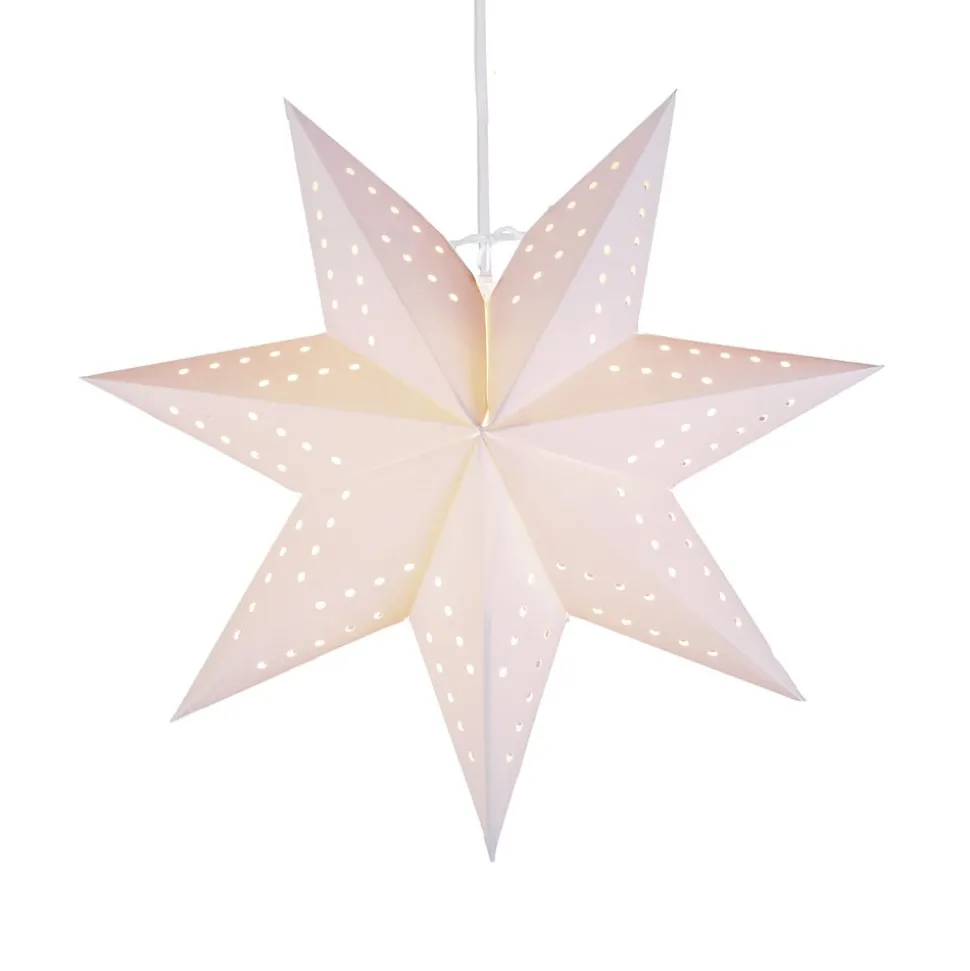Papieren ster Bobo, 7-punten in wit Ø 34 cm