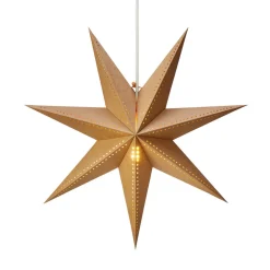 Papieren ster Kiara, bruin, E14, hoogte 45 cm