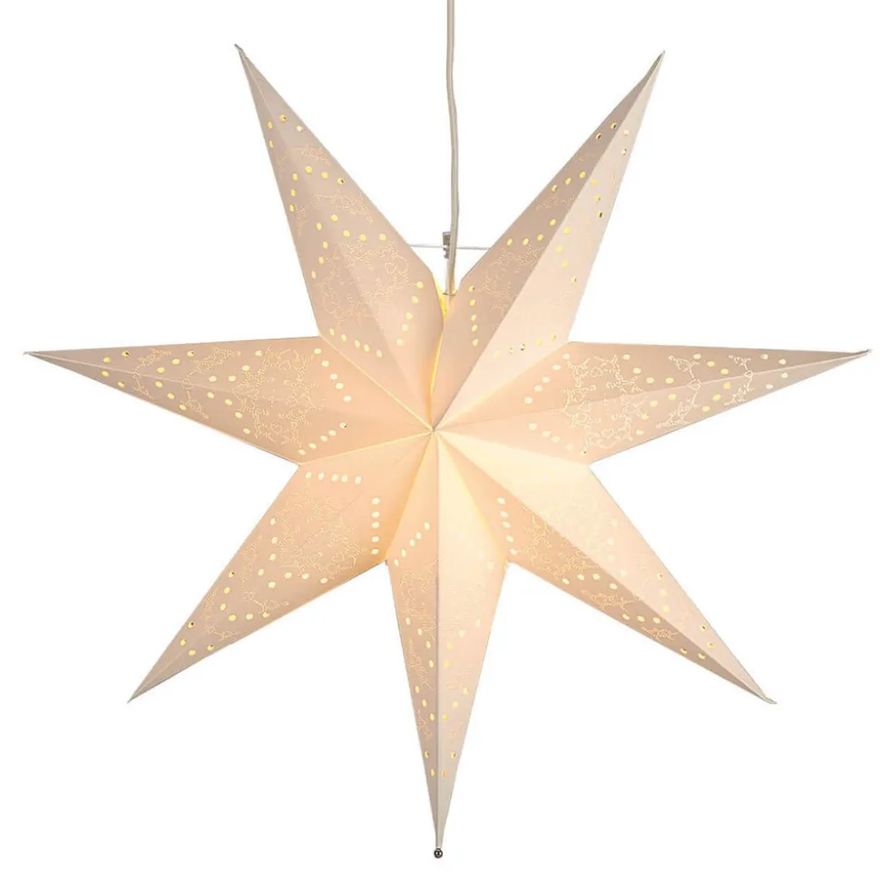Papieren ster Sensy met zacht patroon, hangend